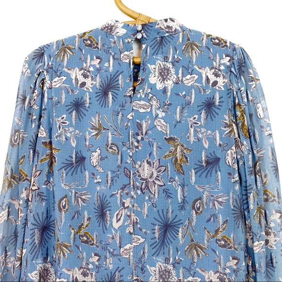 Greylin | Floral Shimmer Long Sleeve Blouse Size S - Picture 5 of 9